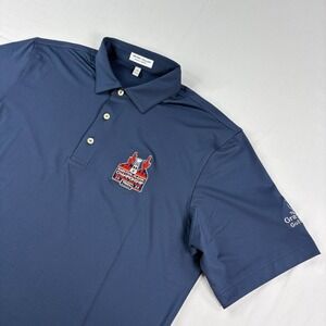 Peter Millar Shirt Mens M Blue Grayhawk Golf Club Summer Comfort Barstool